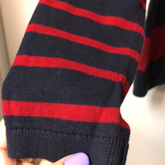 Tommy Hilfiger V neck striped sweater size Medium - Picture 3 of 5